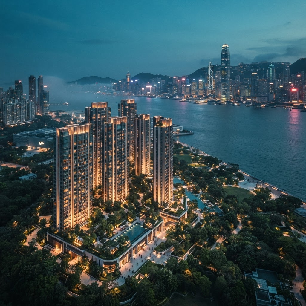 叡璟 The Sterling 西九龍住宅發展項目黃昏景致